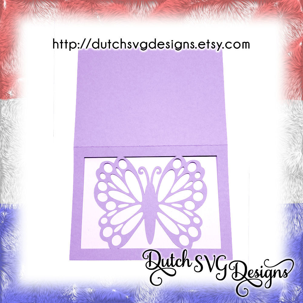 Cutting file for butterfly card, in Jpg Png SVG EPS DXF, instant