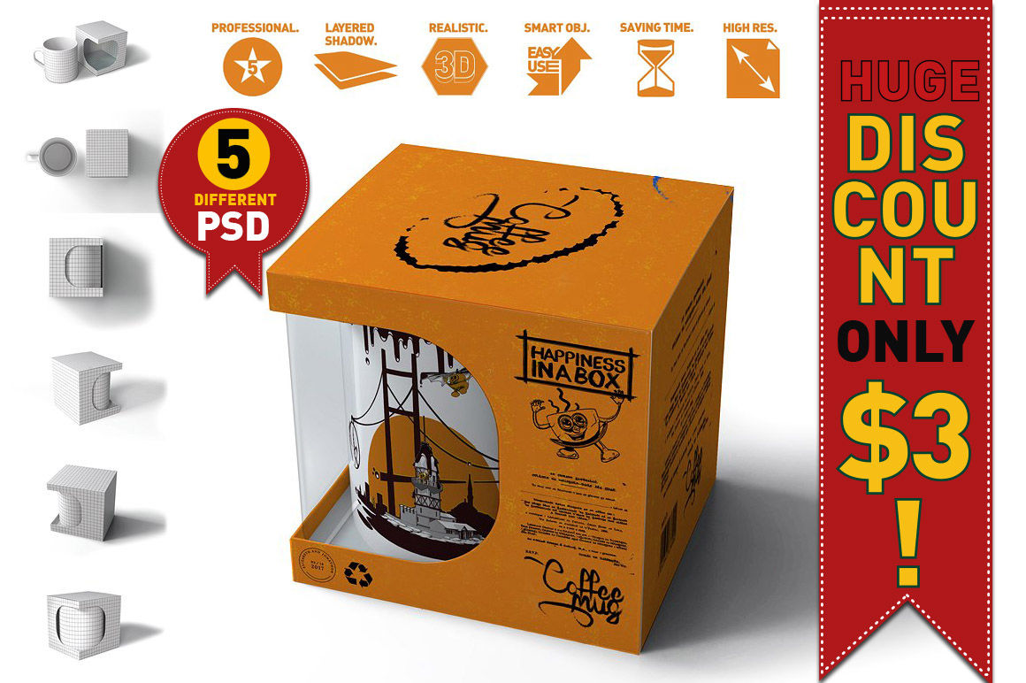 Download MUG & BOX MOCK UP By akropol | TheHungryJPEG.com