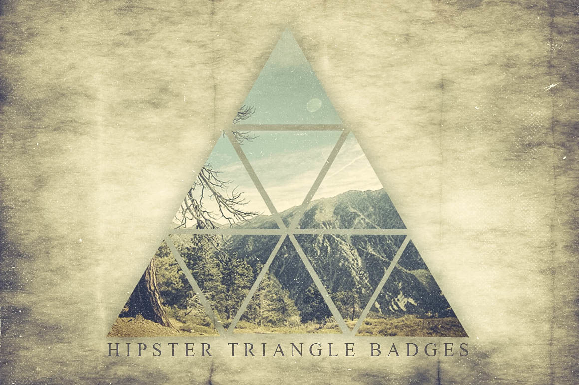 Hipster Triangle Badges By TSV Creative | TheHungryJPEG