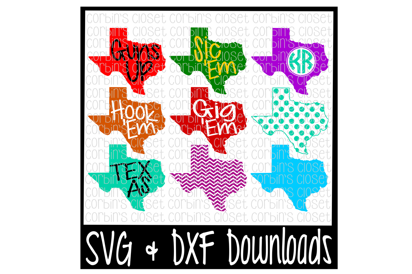Texas SVG * Texas Monogram SVG Cut File By Corbins SVG