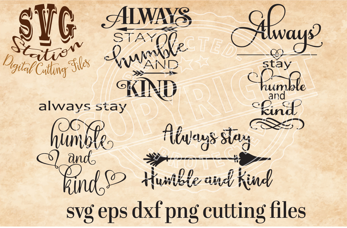 ori 49036 9758b01980210c41d4b5768c42baea639f74a491 always stay humble and kind svg dxf png eps cutting file for silhouette cricut