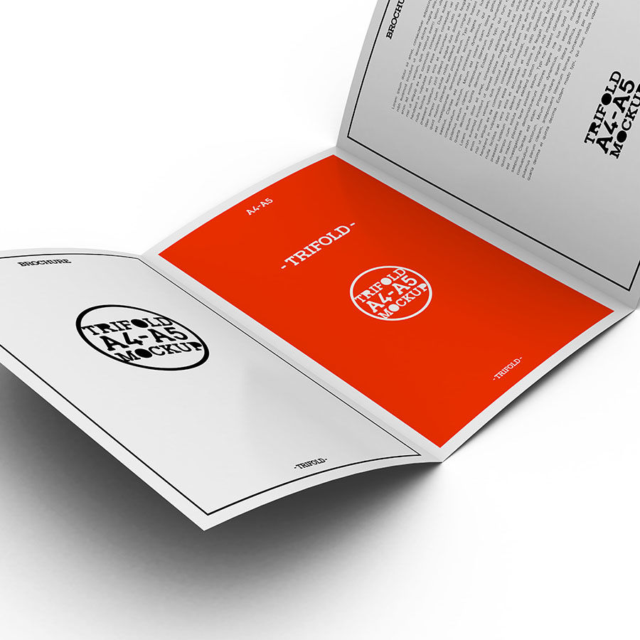 Download A4 / A5 Tri-Fold Brochure Mock-Up-03 By akropol | TheHungryJPEG.com