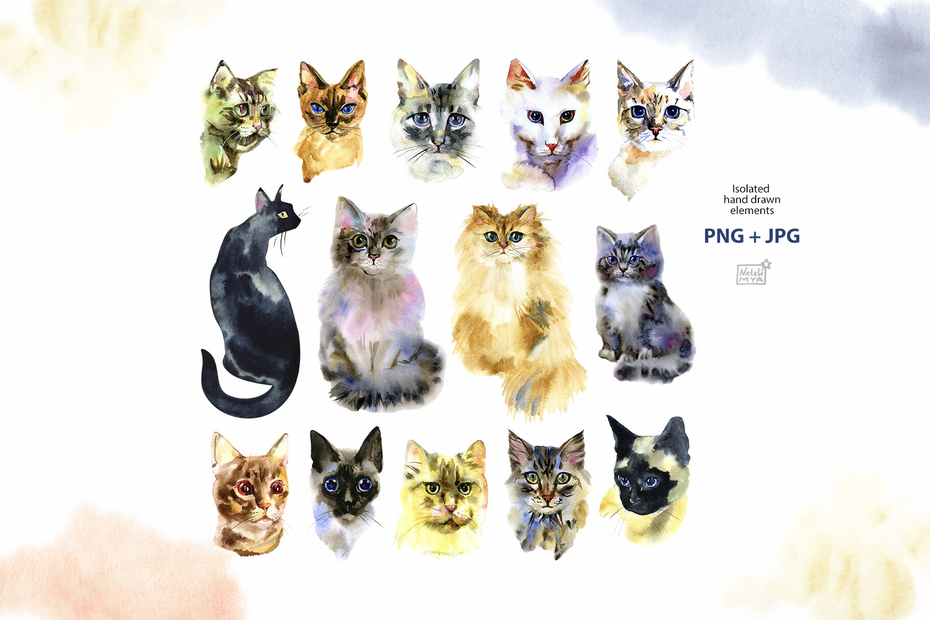 Download Watercolor cats clipart By aquarelloaquarelle ...