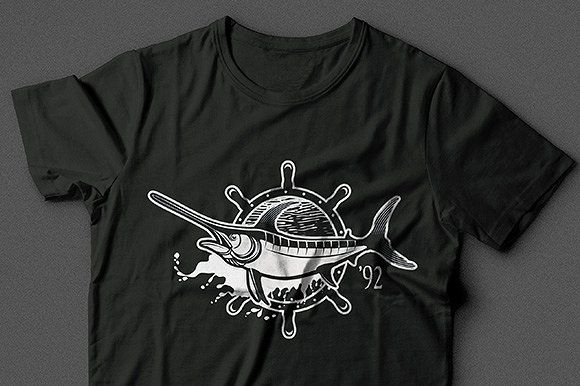 Vintage swordfish fishing emblems By Moloko88 | TheHungryJPEG