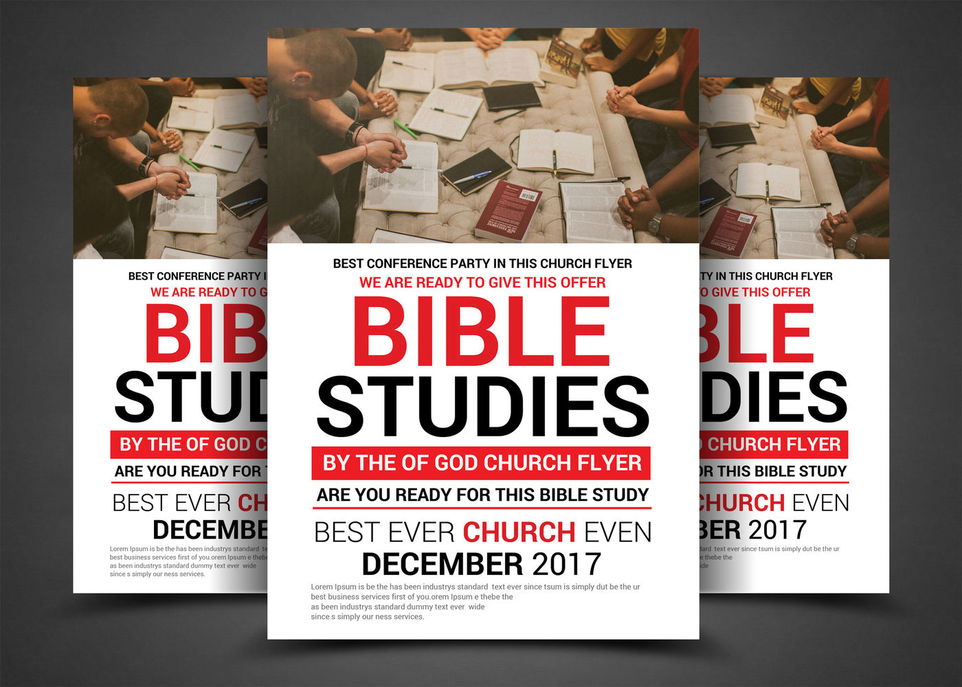 Bible Study Flyer Template By sanaimran  TheHungryJPEG.com With Regard To Bible Study Flyer Template Free