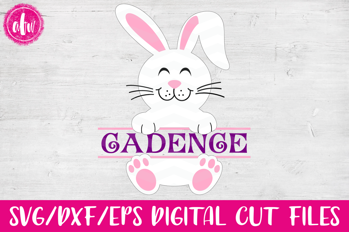 Split Easter Bunny - SVG, DXF, EPS Cut Files By AFW Designs | TheHungryJPEG