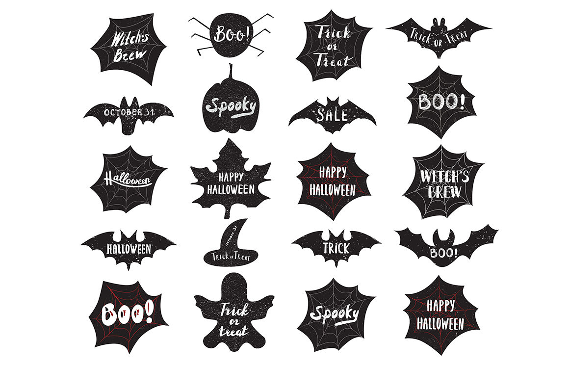 Halloween Vintage Collection Gift tags, Lettering, Patterns By IRCY ART ...