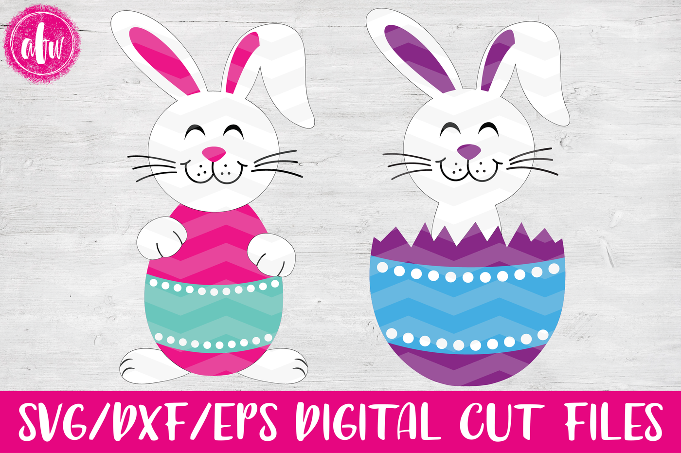 Download Easter Bunny Egg - SVG, DXF, EPS Cut File By AFW Designs ...
