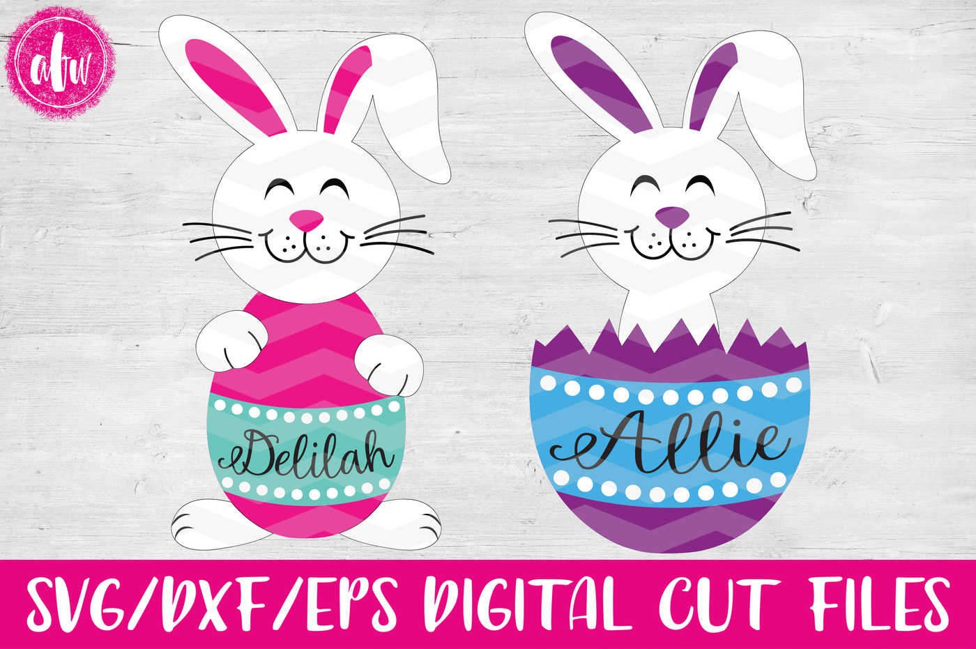 Download Easter Bunny Egg - SVG, DXF, EPS Cut File By AFW Designs ...