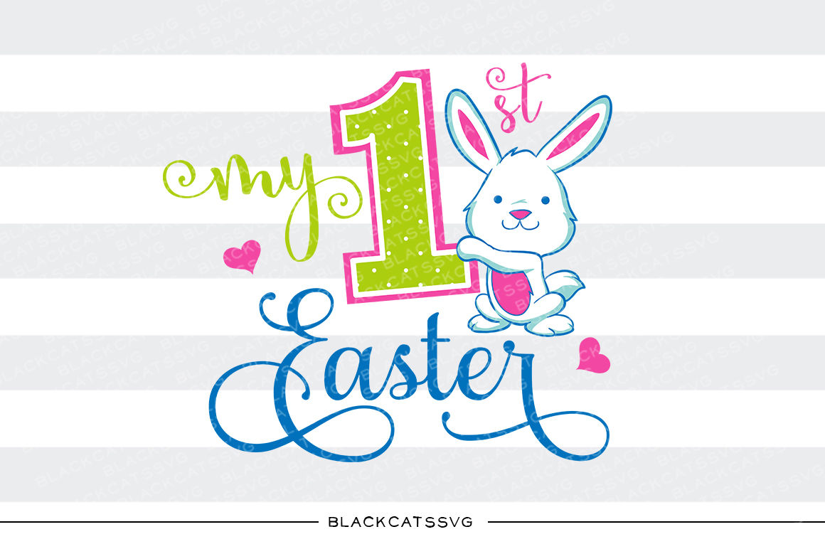 My First Easter Cute Bunny Svg File By Blackcatssvg Thehungryjpeg Com