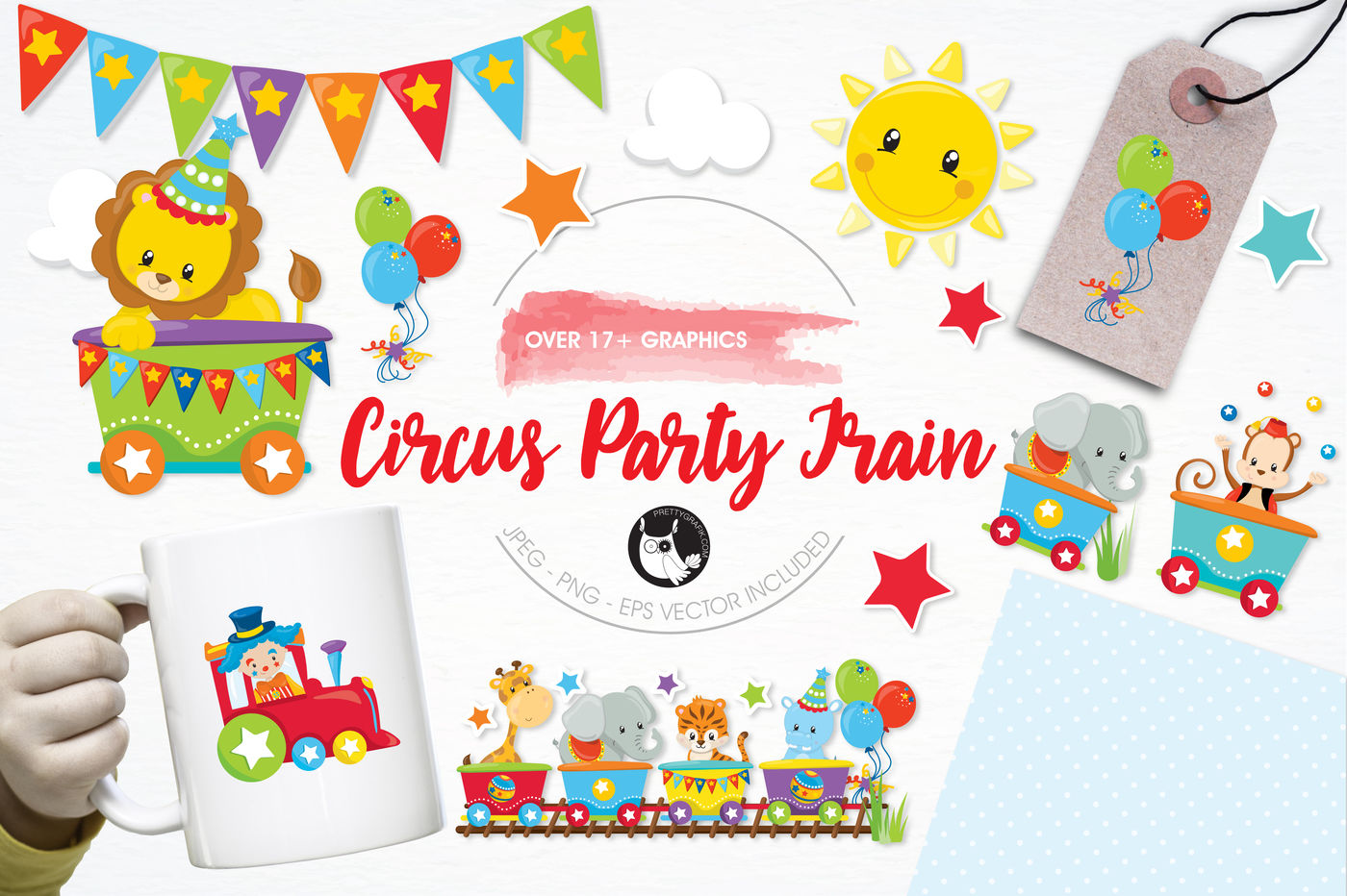 Download Circus Party Train Graphics And Illustrations By Prettygrafik Design Thehungryjpeg Com