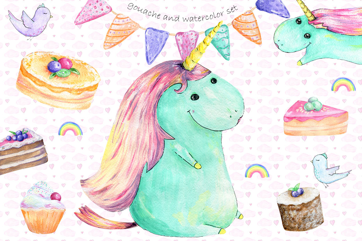 Unicorn Cake Clipart