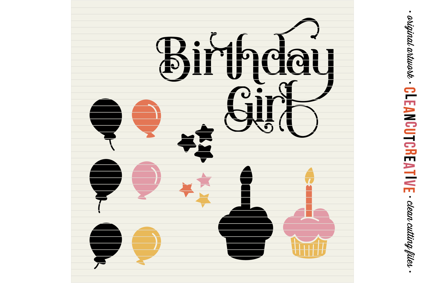 Download Birthday Girl - SVG DXF EPS PNG - Cricut & Silhouette - clean cutting files By CleanCutCreative ...