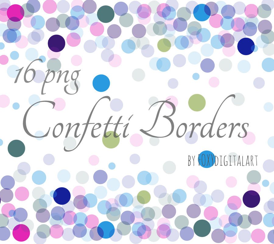 Confetti Border Paper - Paper with Confetti Border