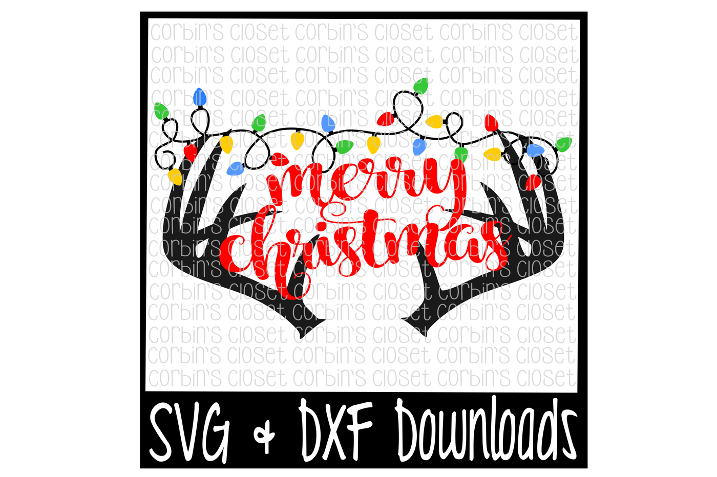 Download Christmas SVG * Antler SVG * Merry Christmas Cut File By ...