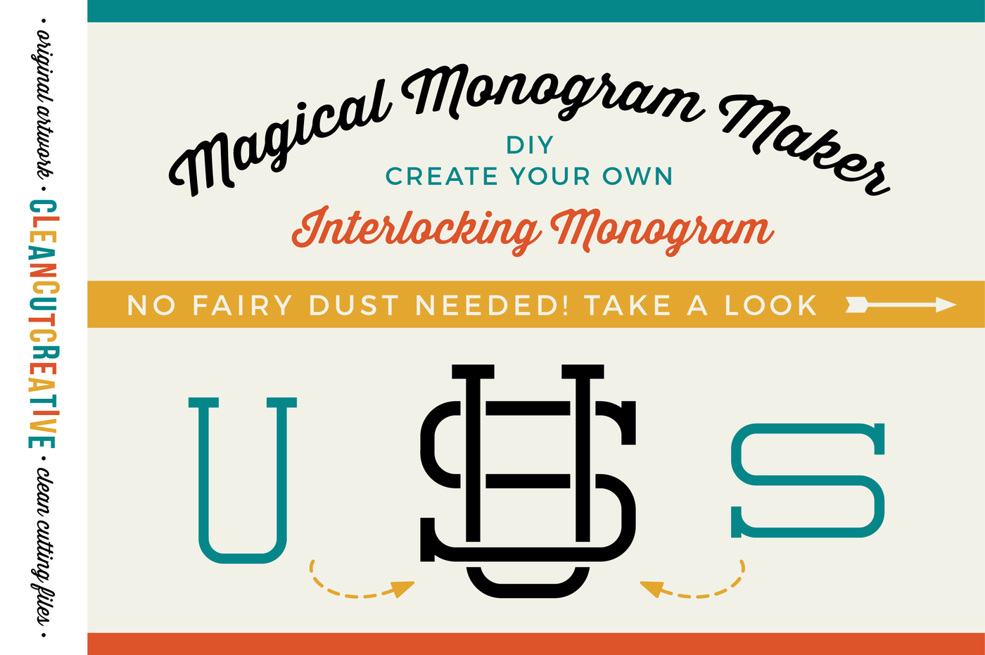 Download Magical Monogram Maker Diy Intertwined Interlocking Monogram By Cleancutcreative Thehungryjpeg Com