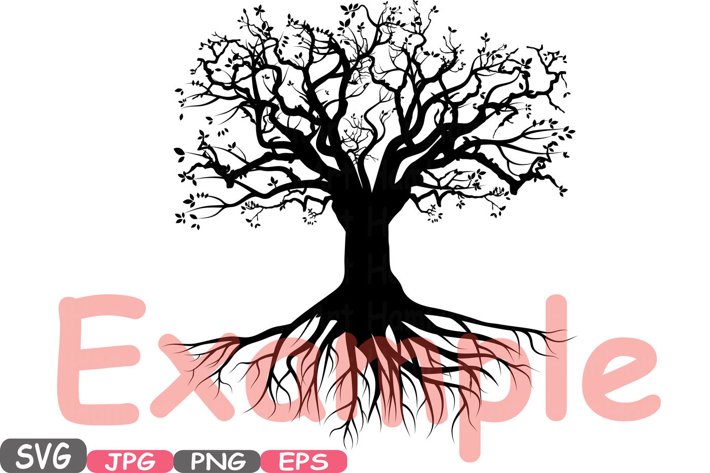 Download Family Tree Split Circle Silhouette Svg Cutting Files Family Tree Deep Roots Branches Monogram Word Art Clipart Vinyl Family Is Love 597s By Hamhamart Thehungryjpeg Com PSD Mockup Templates