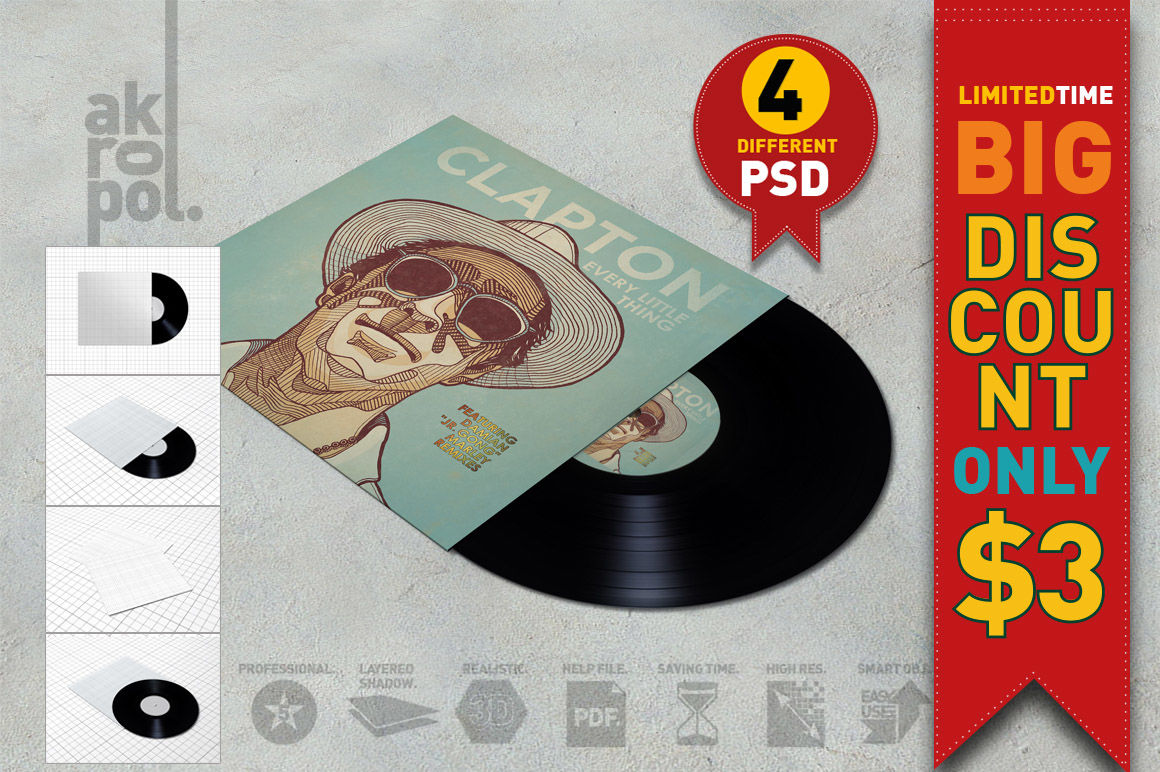 Download Vinyl Record Mockup Psd Yellowimages