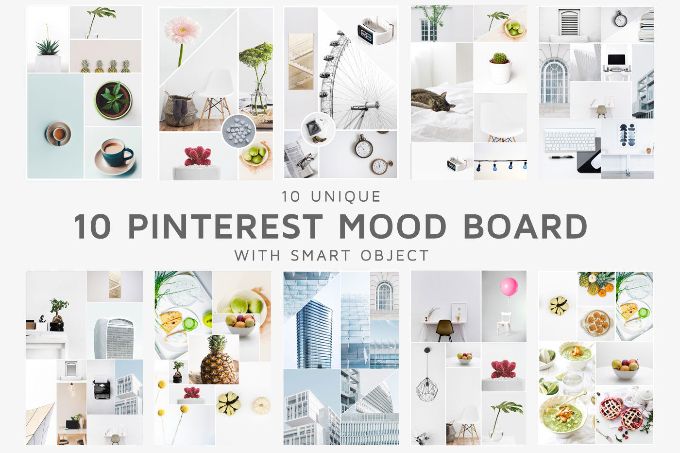 10 Pinterest Mood Board Templates Ver.1 By CreativeWhoa