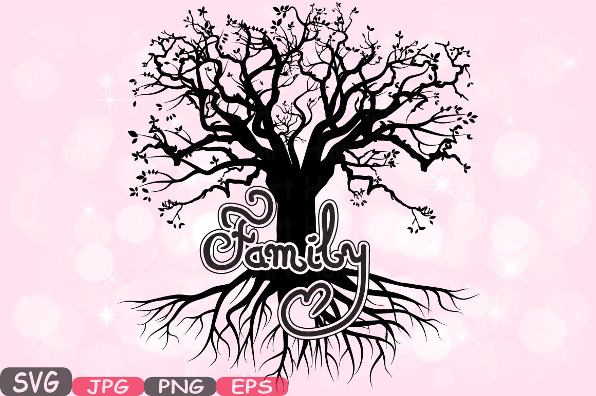 Download Family SVG Word Art family quote clip art silhouette Branches, Family Is Love, Deep Roots, Life ...