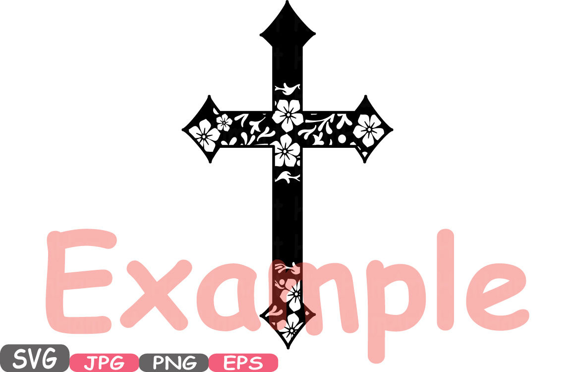 Download Christian Cross SVG Silhouette Cutting Files Jesus Cross ...