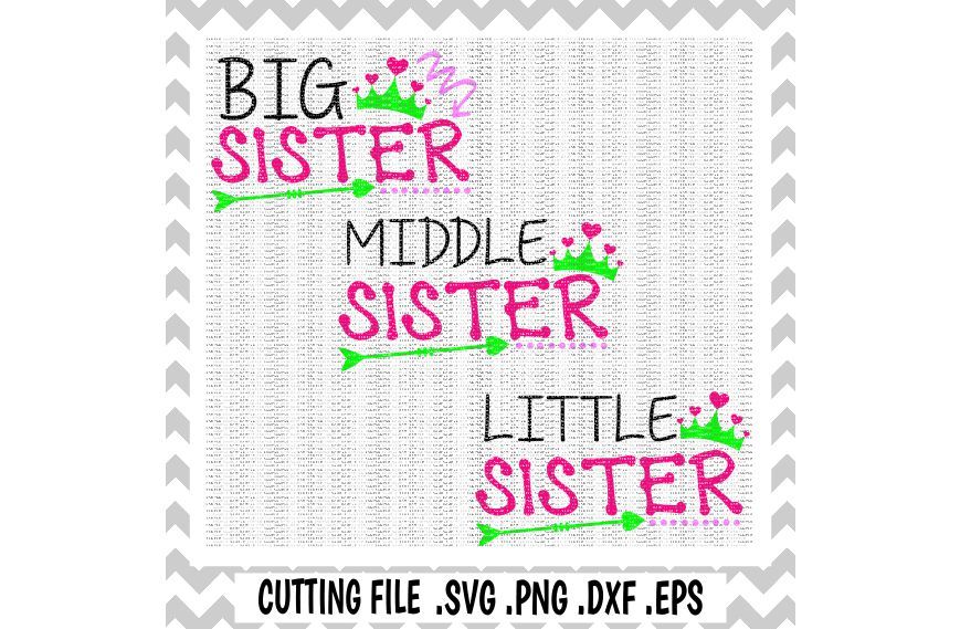 Princess Tiara Vinyl Cutting Design DXF Big Sister Little Sister Crown SVG Digital Download Cut File