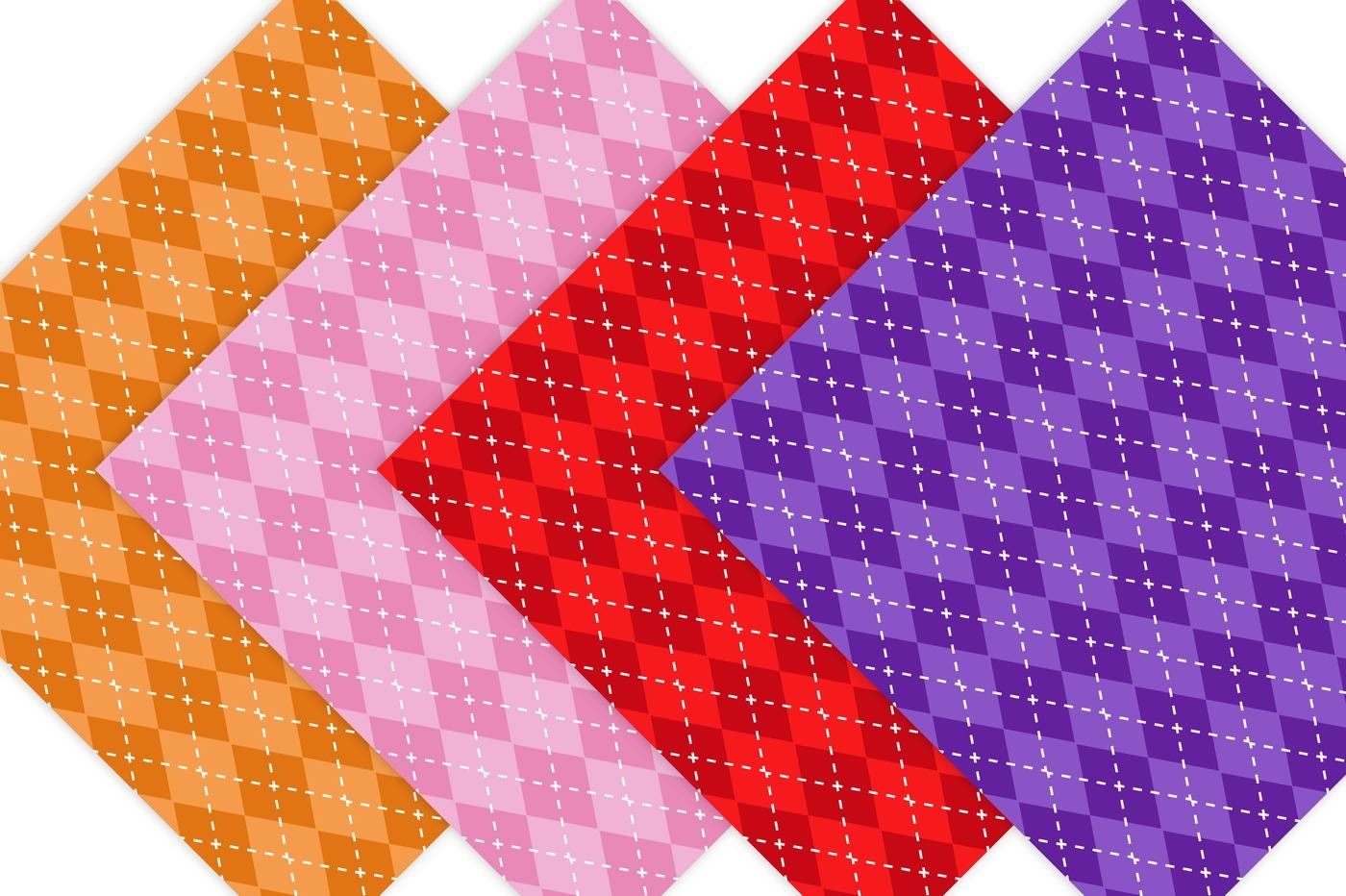 Argyle Digital Scrapbook Paper By Leska s Digitals TheHungryJPEG