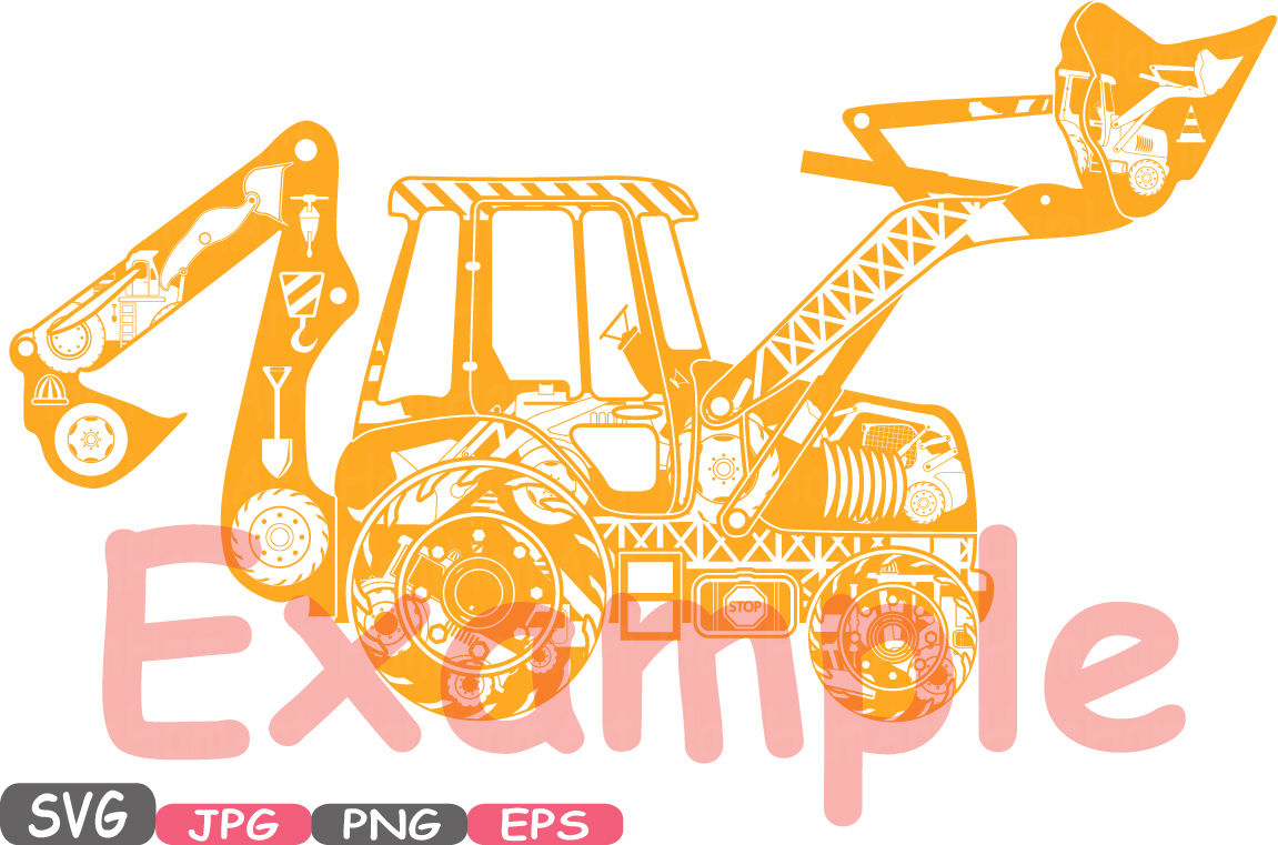 Download Digger Excavator Silhouette Svg File Cutting Files Stickers Builders Work School Construction Site Clipart Building Machine Bulldozer 562s By Hamhamart Thehungryjpeg Com