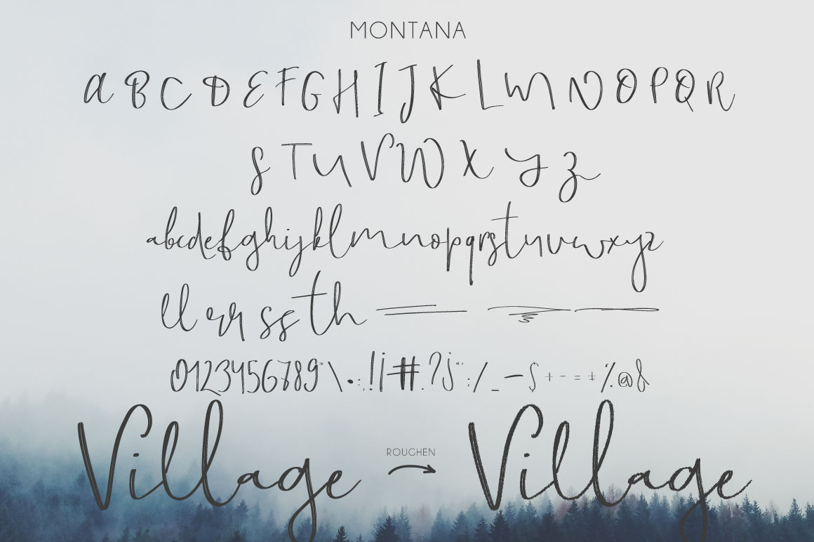 Montana Script By Mellow Design Lab Thehungryjpeg Com