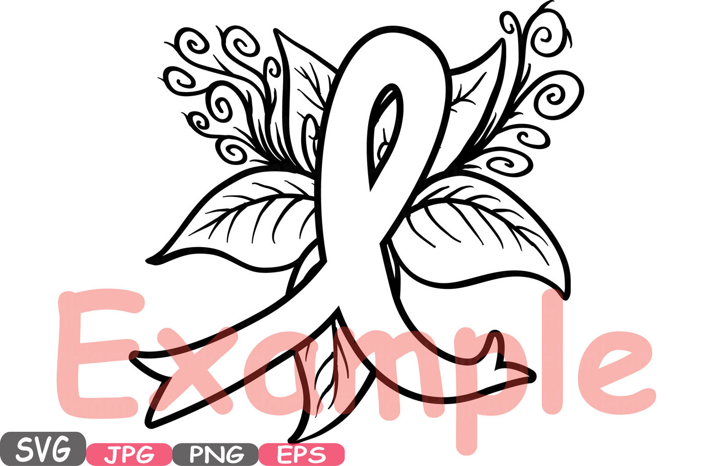 Download Breast Cancer Flower Svg Cricut Silhouette Swirl Props Cutting Files Awareness Cancer Survivor Clipart Digital Svg Eps Vinyl Sale 543s By Hamhamart Thehungryjpeg Com