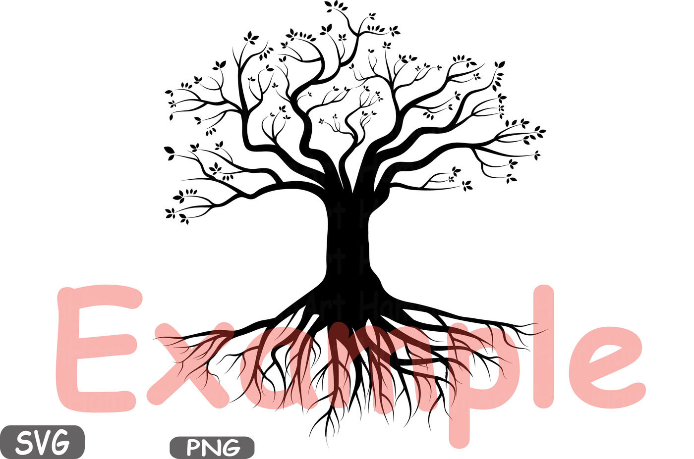 Family tree Word Art Cutting Files SVG Family Tree Deep Roots monogram