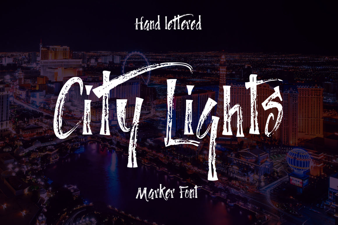 City Lights brush font By Joanne Marie