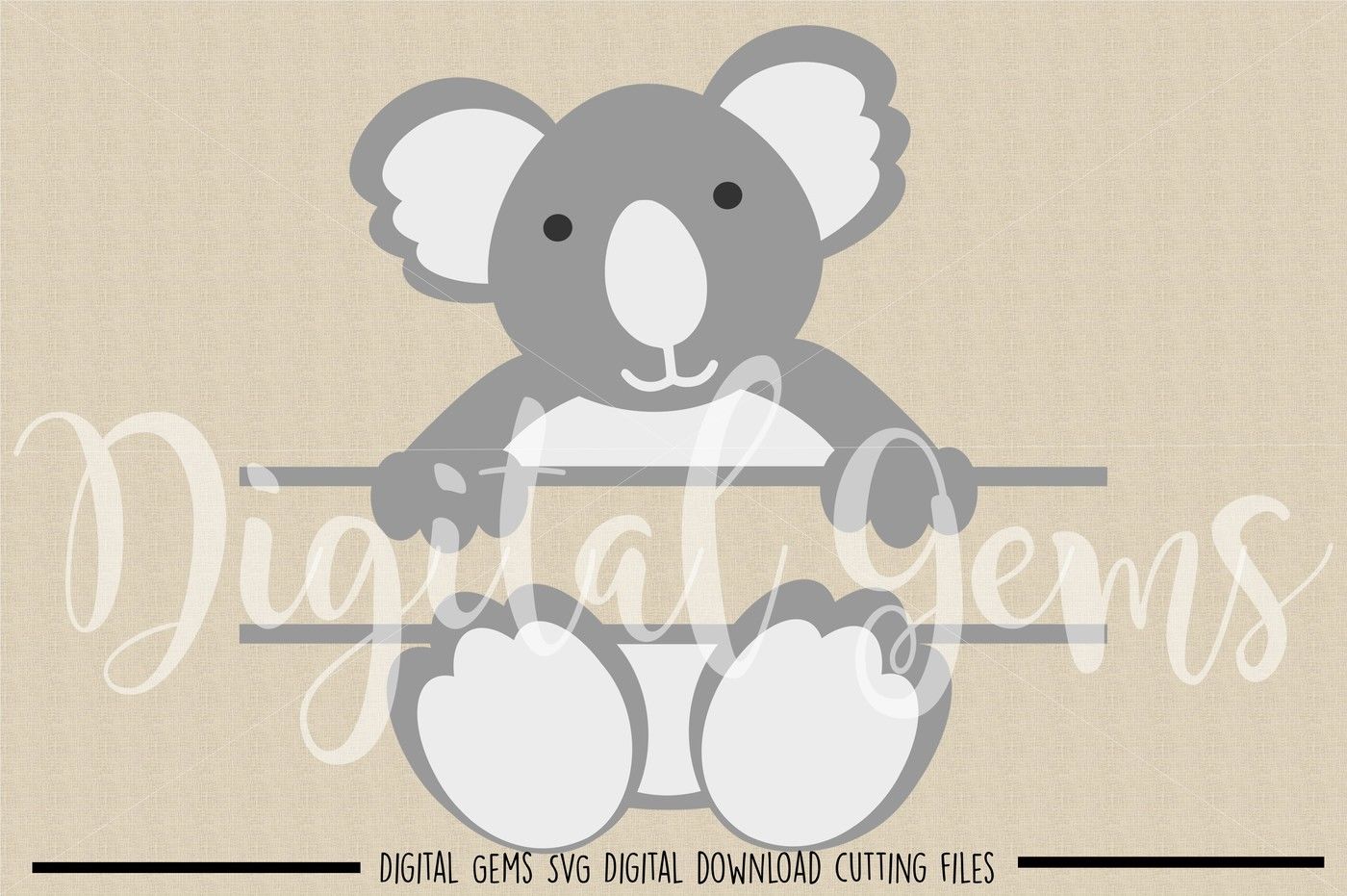Koala SVG / DXF / EPS / PNG Files By Digital Gems | TheHungryJPEG.com