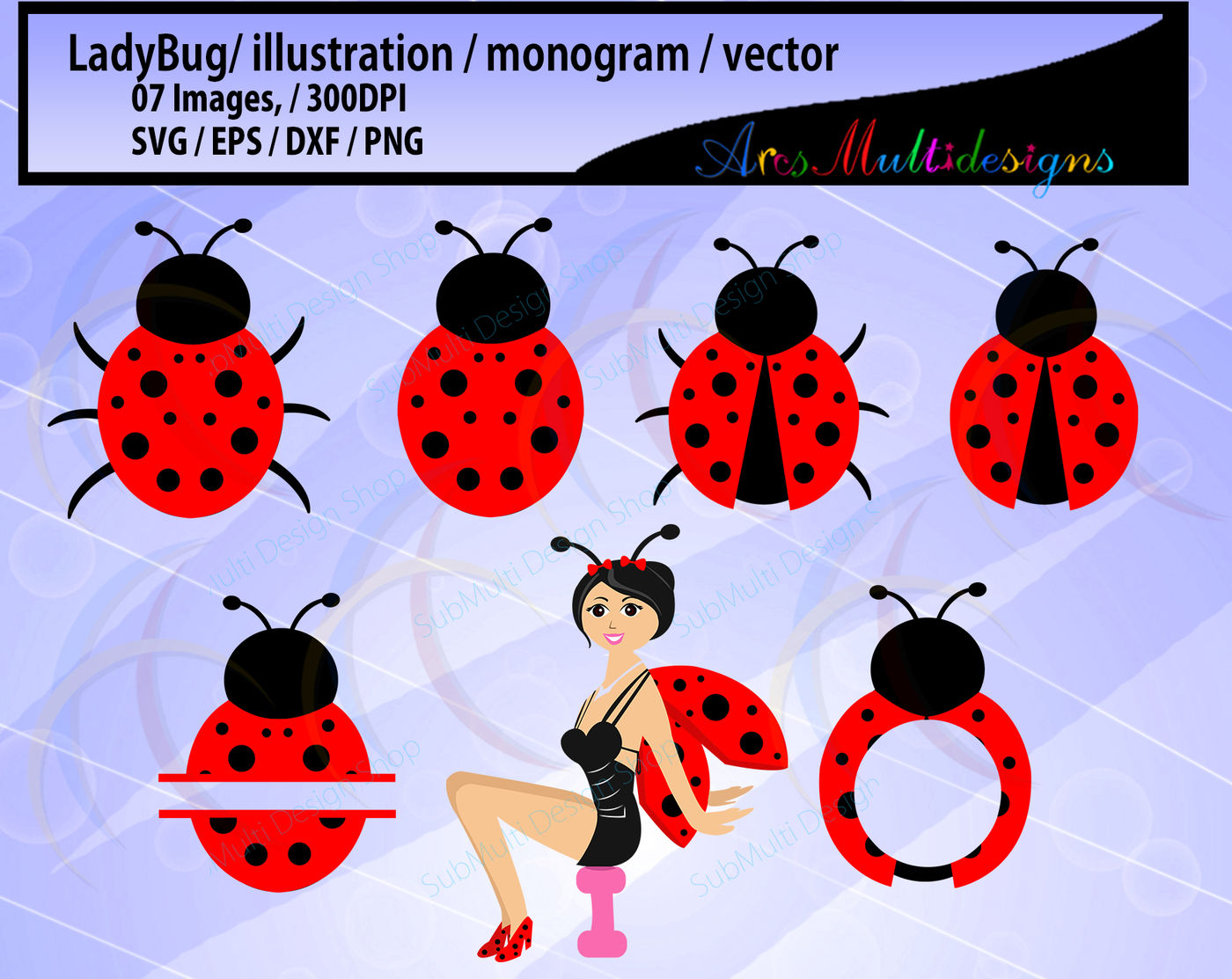 lady bug Vector PNG Image