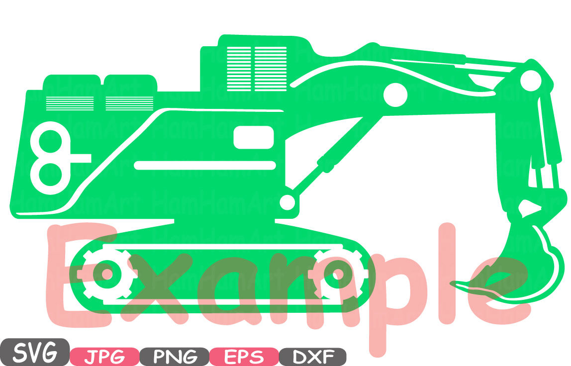 Download Color Construction Machines Cutting Files SVG Silhouette builders toy toys WORK school Cars ...