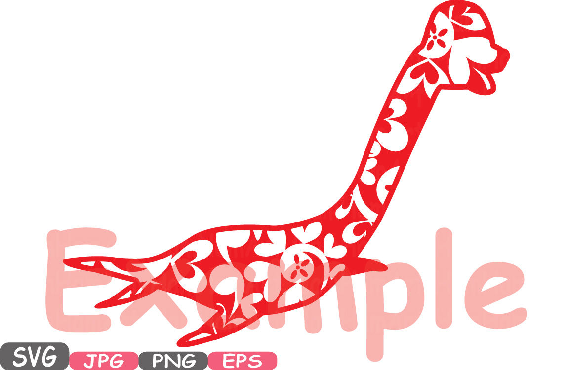 Giraffe Monogram Vector Illustration Silhouette Stock Vector