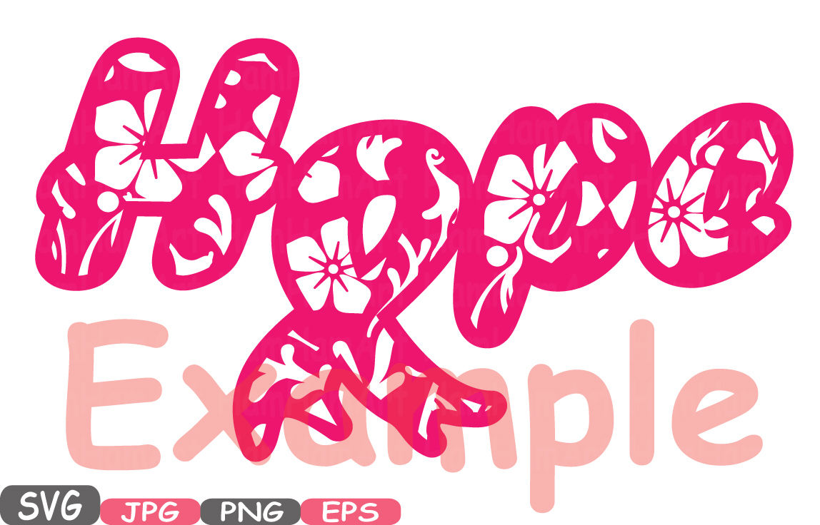 Download Hope SVG Cut Files Breast Cancer SVG Awareness Silhouette ...