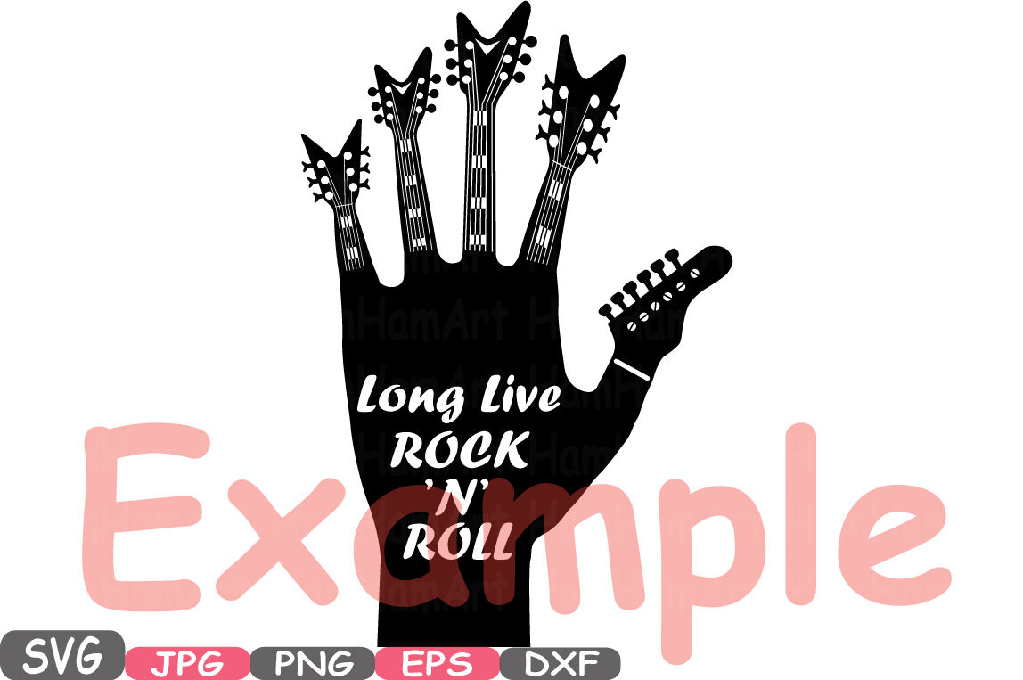 Download Rock 'n' Roll Music Cutting files SVG clipart Silhouette ...