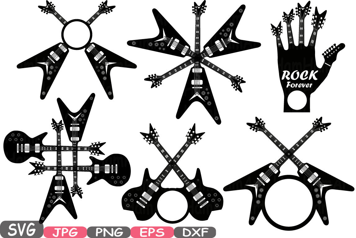 Download Circle Rock 'n' Roll Music Cutting files SVG clipart ...