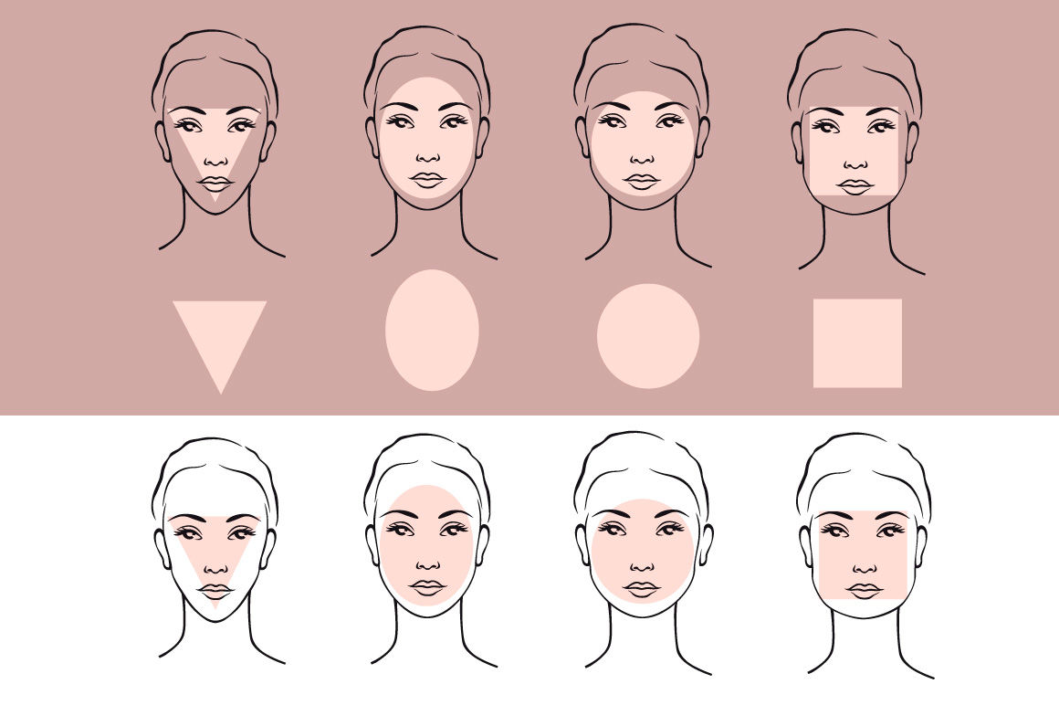 Illustrations of body and face types By Mallinka | TheHungryJPEG