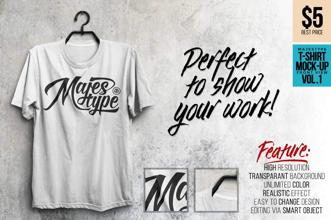 Mjt Realistic T Shirt Mock Up By Majestype Thehungryjpeg Com