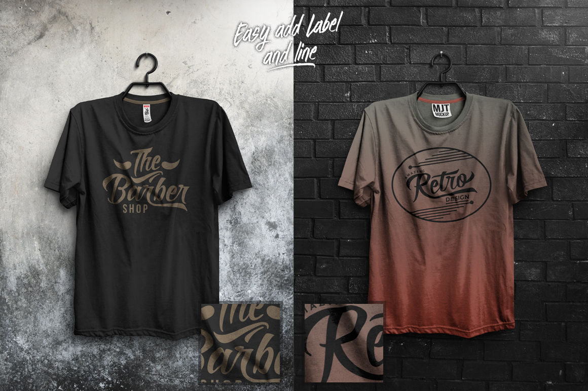 Download MJT Realistic T-Shirt Mock-Up By Majestype | TheHungryJPEG.com