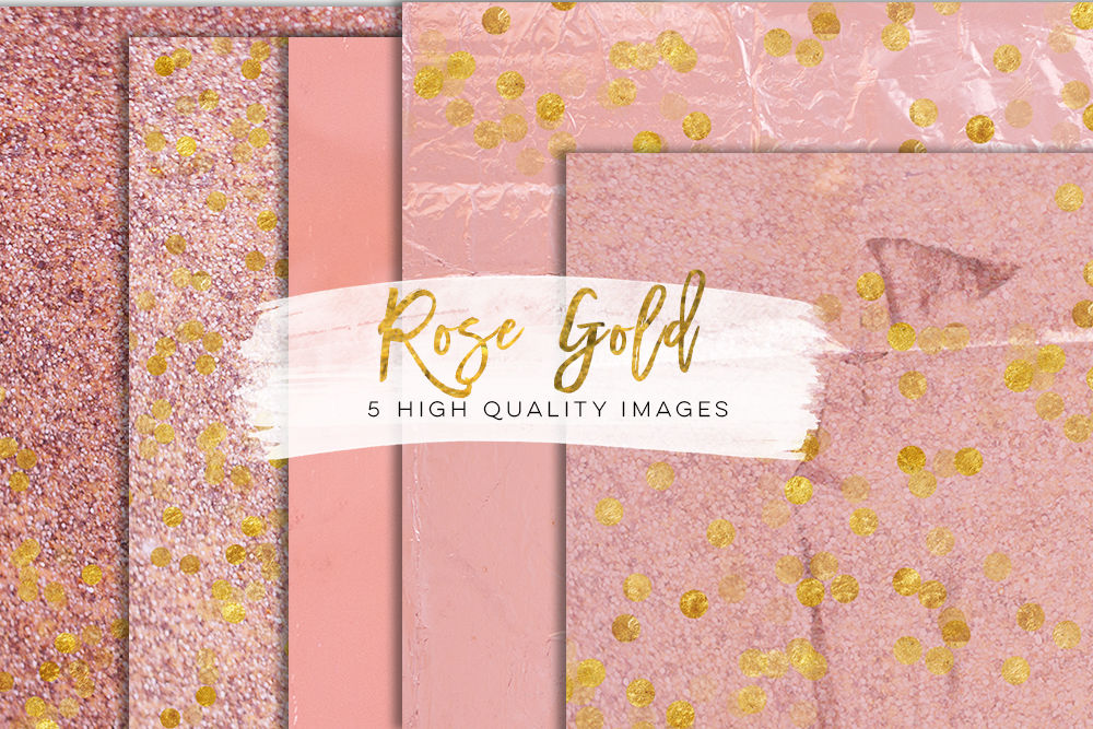 Rose Gold Texture - Rose Gold Paper - Digital Background
