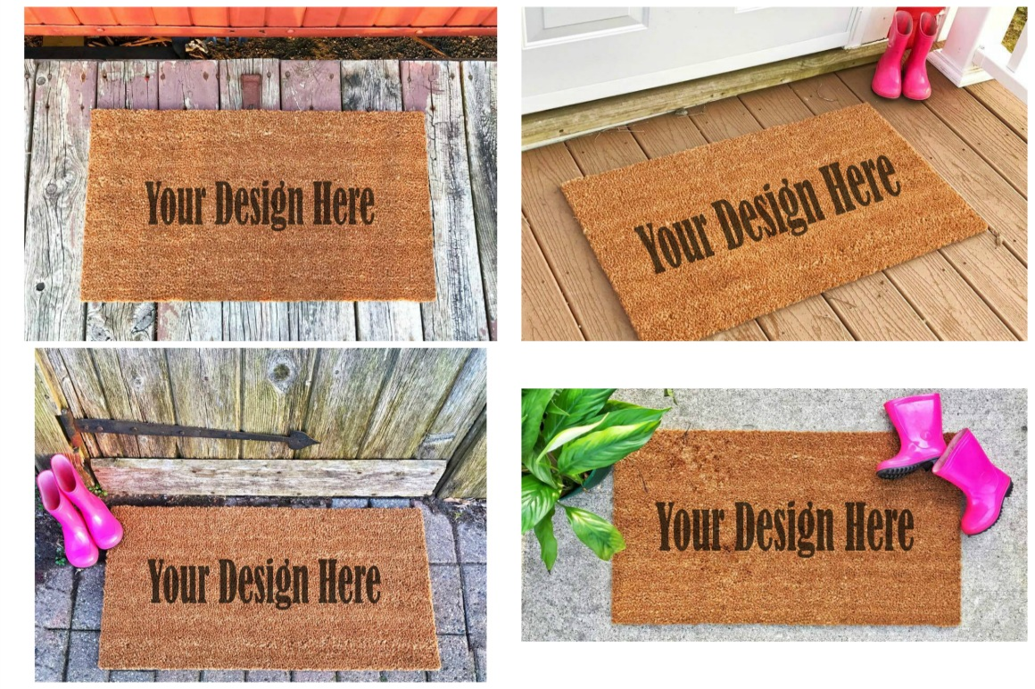 Download Coir Doormat Mockup Pack-Set of 8 By Artbucket Designs | TheHungryJPEG.com