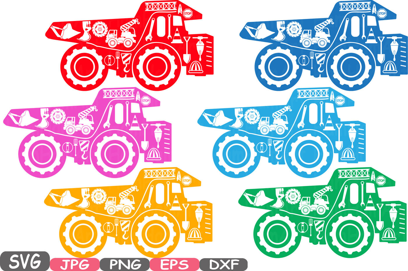 Construction Machines Dump Trucks Silhouette Svg File Cutting Files Stickers Builders Construction Site Clipart Building Machine 645s By Hamhamart Thehungryjpeg Com