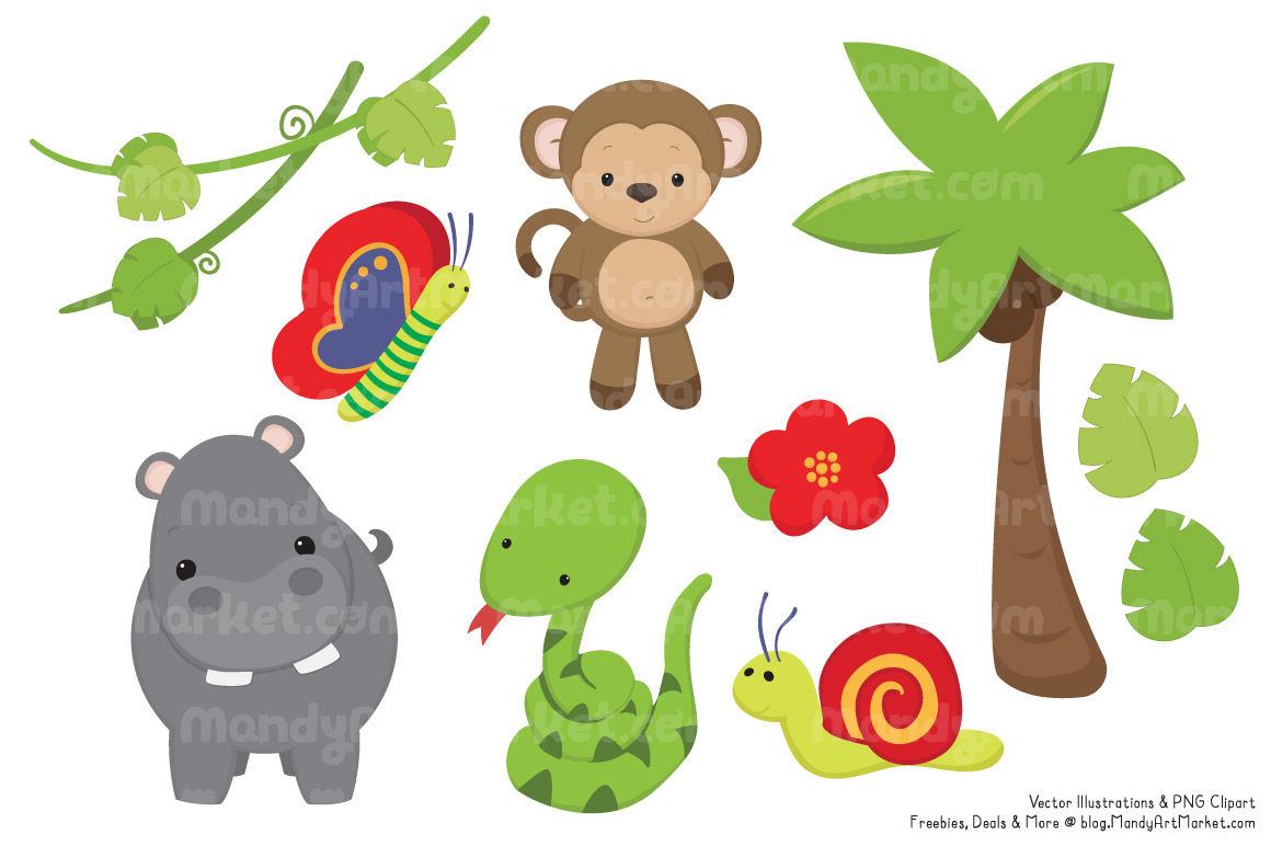 Jungle Animals Clipart, Jungle Friends Clip Art, Safari Animals, Animal  Clipart, Animals Clipart, Jungle Clip Art, Safari Clipart -  Israel