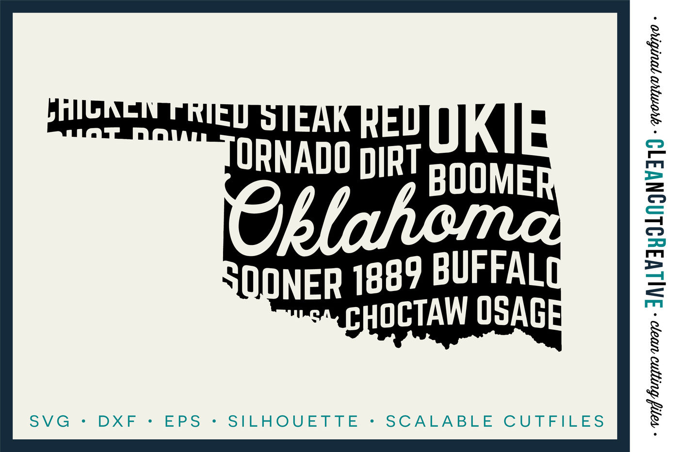Oklahoma State Design Svg Dxf Eps Png Cricut Silhouette Clean Cutting Files By Cleancutcreative Thehungryjpeg Com