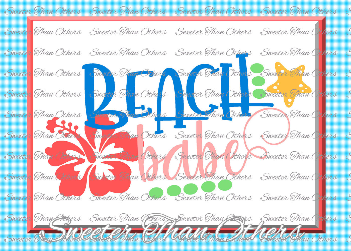 Download Beach Svg Beach Babe Svg Summer Beach Pattern Dxf Silhouette Cameo Cut File Cricut Cut File Instant Download Vinyl Design Htv Scal Mtc By Sweeter Than Others Thehungryjpeg Com
