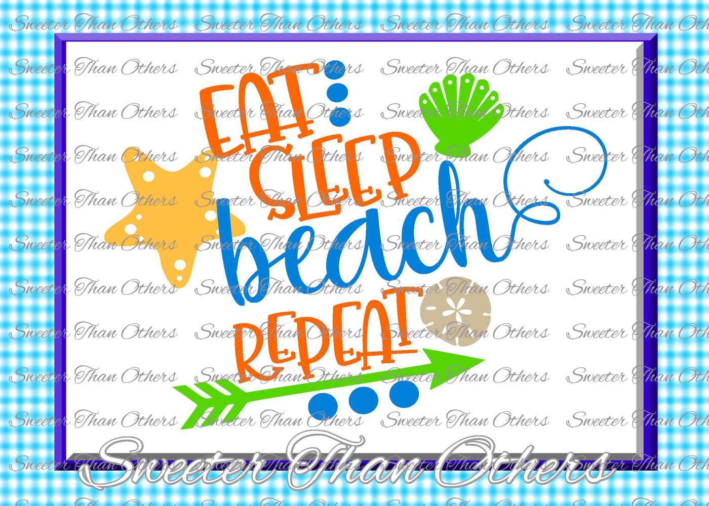 Download Beach Svg Eat Sleep Beach Repeat svg, Summer Beach pattern ...