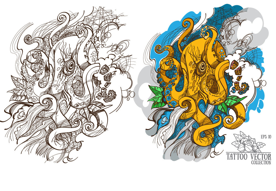 Octopus Ink drawing by Spencer Derry ART | Artfinder